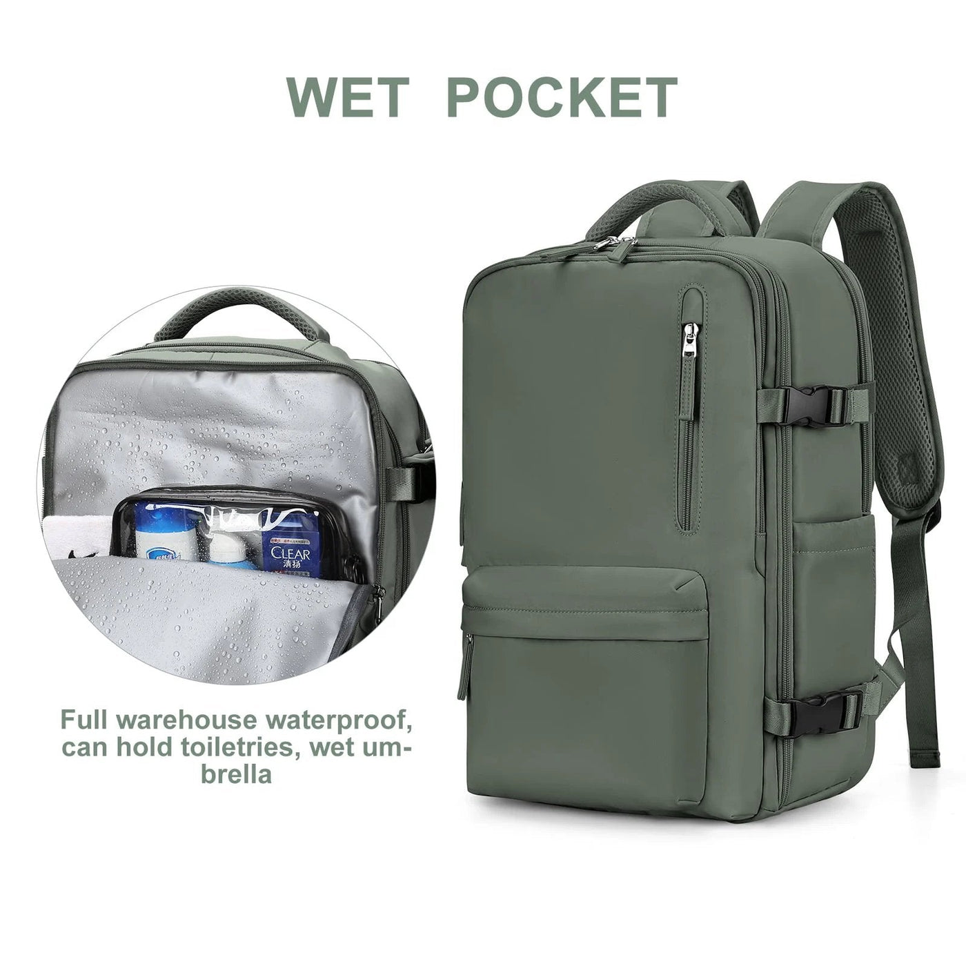 Rucksack - Große wasserdichte Reisetasche für Wanderungen und Reisen