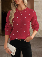 Mara Polka Dot Pullover – Lässig und stilvoll für Frauen im Herbst und Winter
