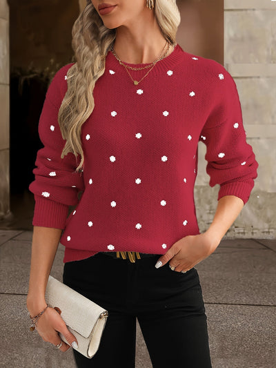 Zara Polka Dot Pullover – Lässig und stilvoll für Frauen im Herbst und Winter