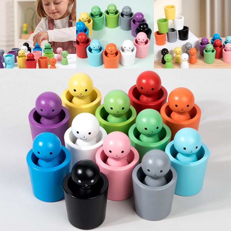 Montessori-Farbsortierbecher