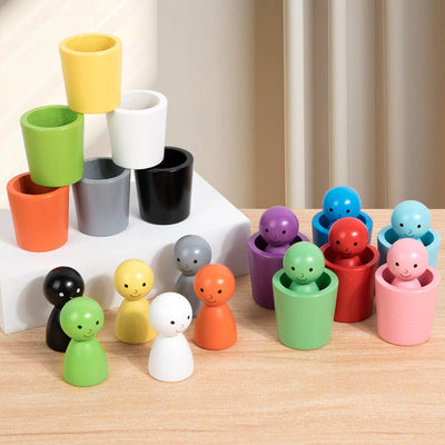 Montessori-Farbsortierbecher