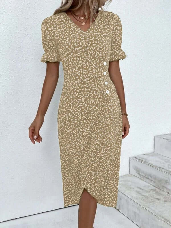Sommerkleid für Frauen mit mehrfarbigem Muster