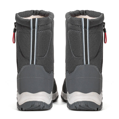 Damen-Winterstiefel mit seitlichem Reißverschluss – wasserdichte, rutschfeste, strapazierfähige Schneestiefel mit warmem Futter
