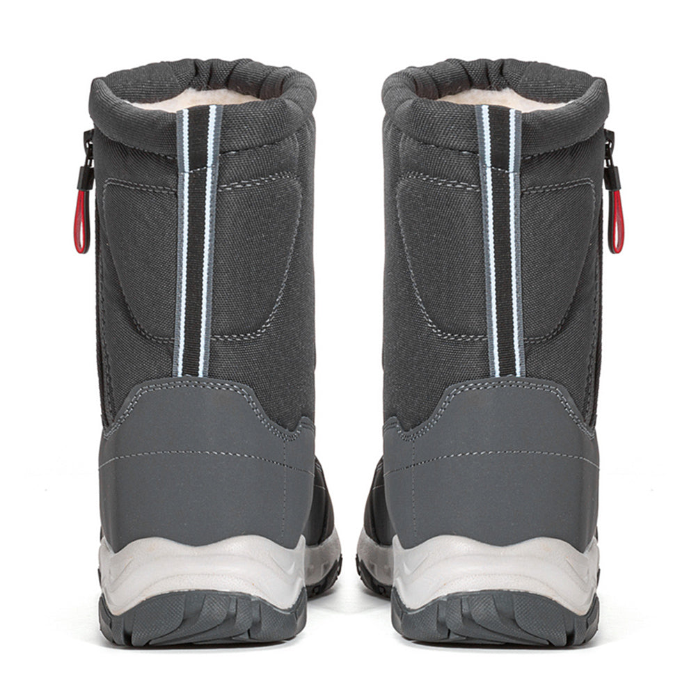 Damen-Winterstiefel mit seitlichem Reißverschluss – wasserdichte, rutschfeste, strapazierfähige Schneestiefel mit warmem Futter
