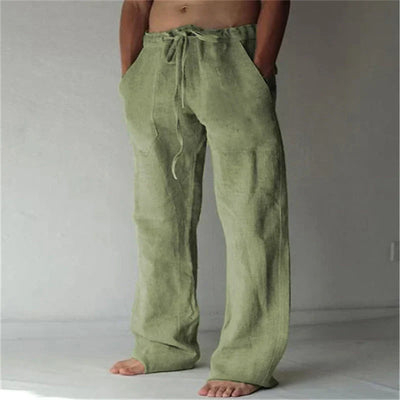 Arthur - Herrenhose aus natürliche Textur mit weitem Bein