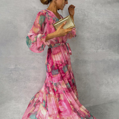Langärmeliges Sommerkleid für Frauen - Moderne Freizeitmode