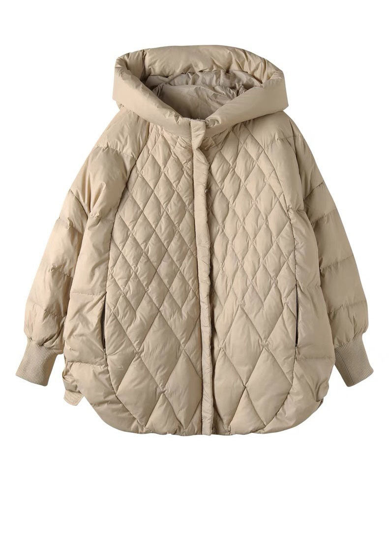 Damen-Daunenjacke mit Kapuze und Reißverschluss