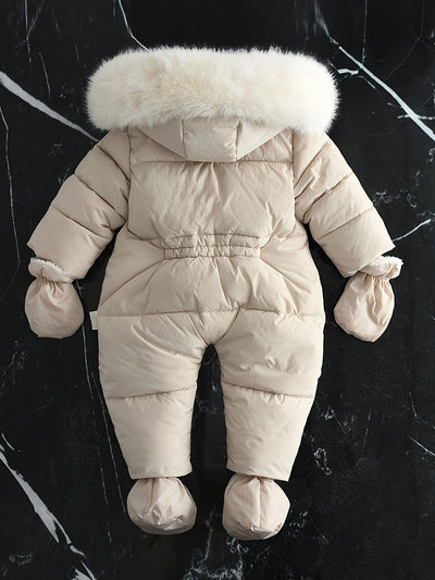 Frosty Baby Strampler - Luxe Winter-Overall mit Kapuze für die kälteren Monate