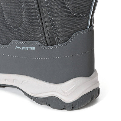 Damen-Winterstiefel mit seitlichem Reißverschluss – wasserdichte, rutschfeste, strapazierfähige Schneestiefel mit warmem Futter