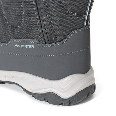 Damen-Winterstiefel mit seitlichem Reißverschluss – wasserdichte, rutschfeste, strapazierfähige Schneestiefel mit warmem Futter