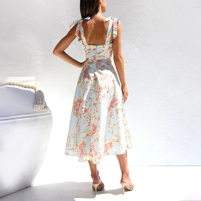 Agnes - Modische Floral Midikleider