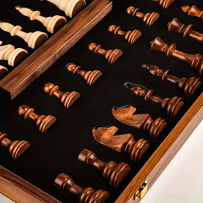 Juego de ajedrez de madera: ideal para competición. 