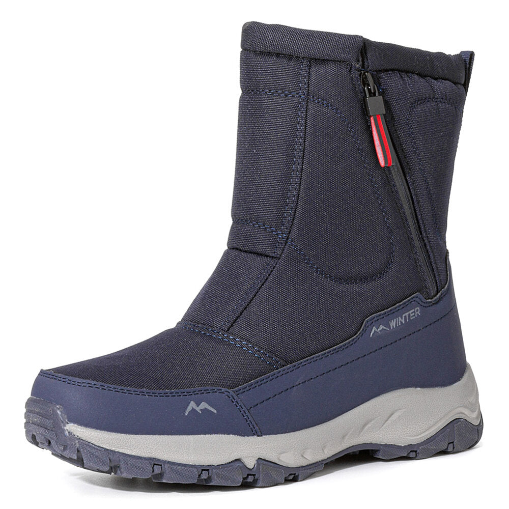 Damen-Winterstiefel mit seitlichem Reißverschluss – wasserdichte, rutschfeste, strapazierfähige Schneestiefel mit warmem Futter