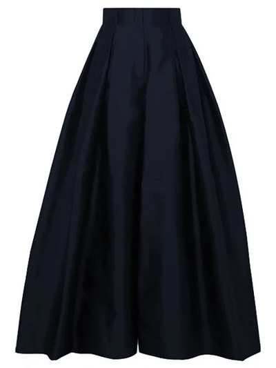 Eva - Elegante hochtaillierte plissierte Hose mit weitem Bein