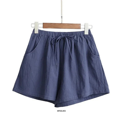 natürliche Textur-Shorts in Übergröße mit hoher Taille für Sommer 2025