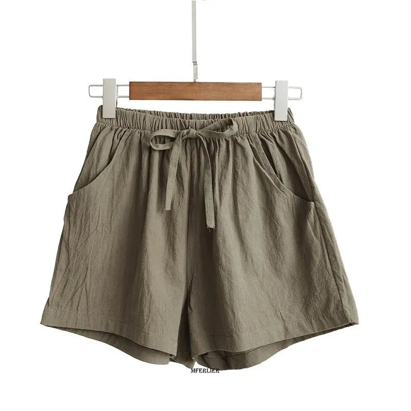 natürliche Textur-Shorts in Übergröße mit hoher Taille für Sommer 2025