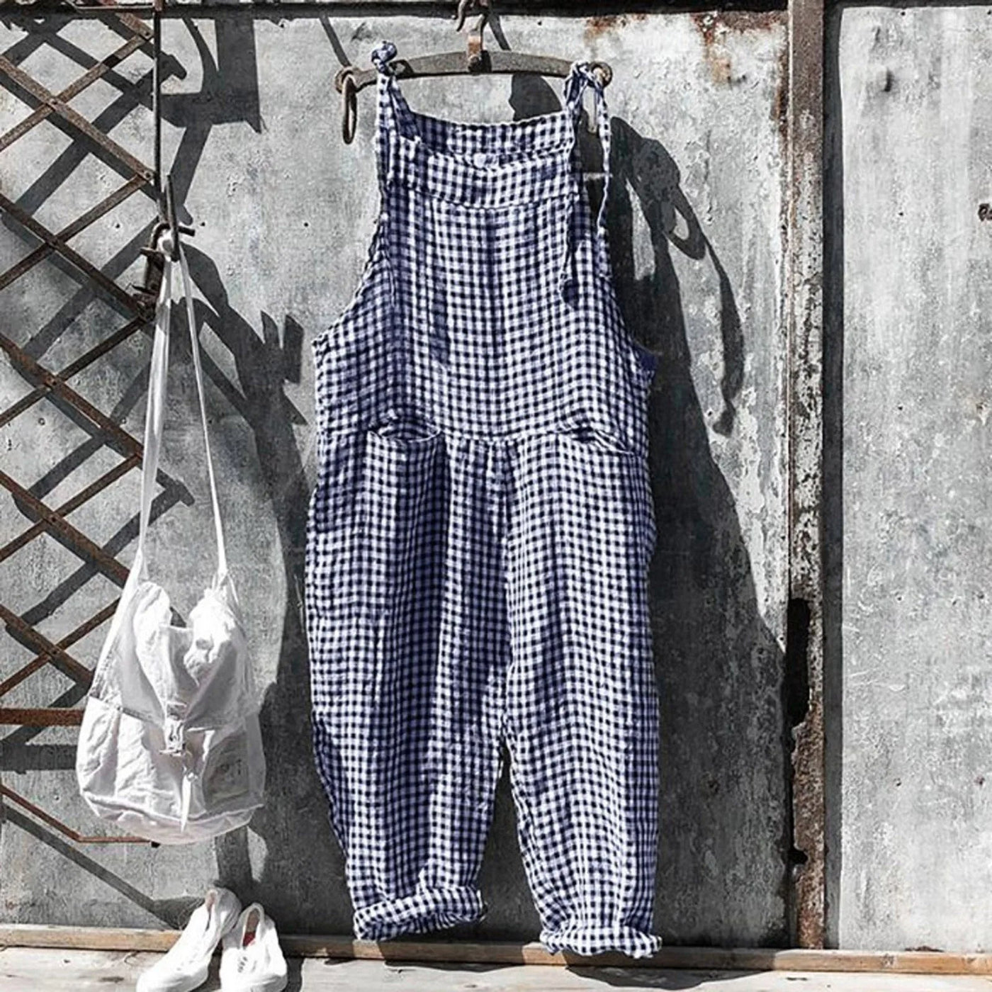 Vintage Gestreift Weiter Overall Für Damen | Ideal für den Sommer
