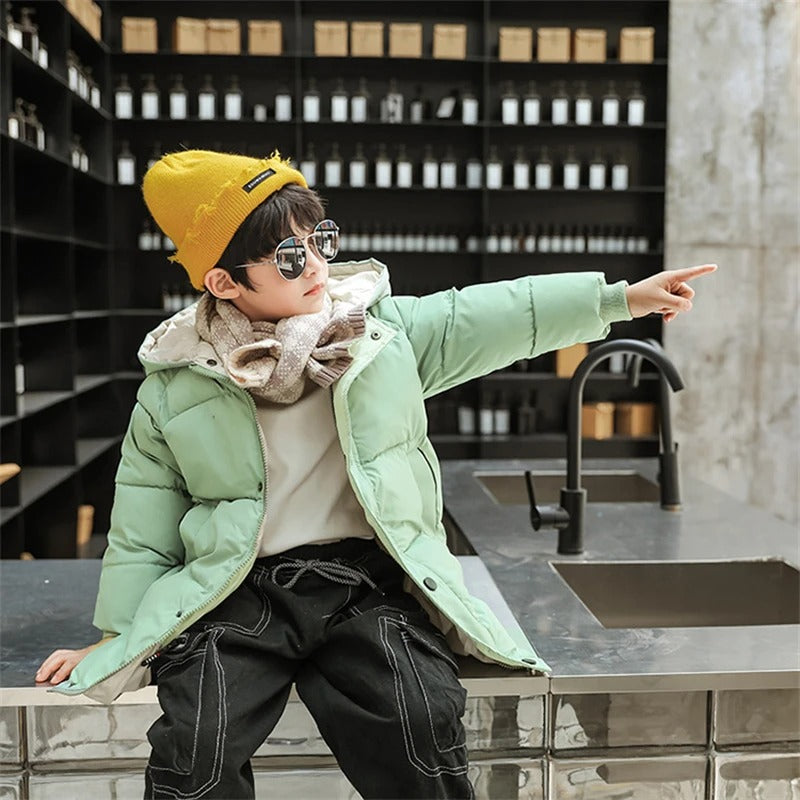 Chaqueta parka de invierno cálida para niños