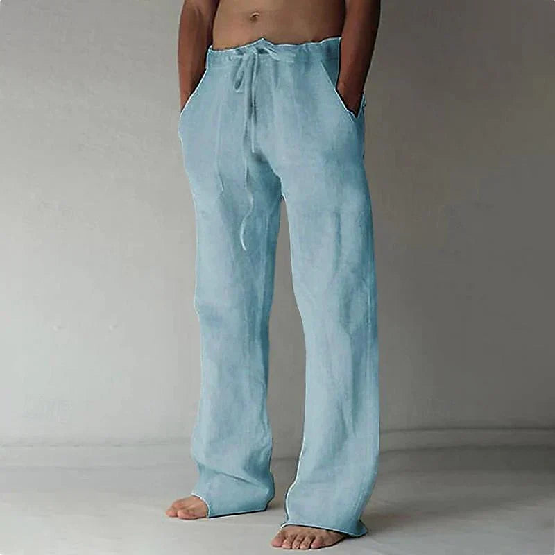 Arthur - Herrenhose aus natürliche Textur mit weitem Bein