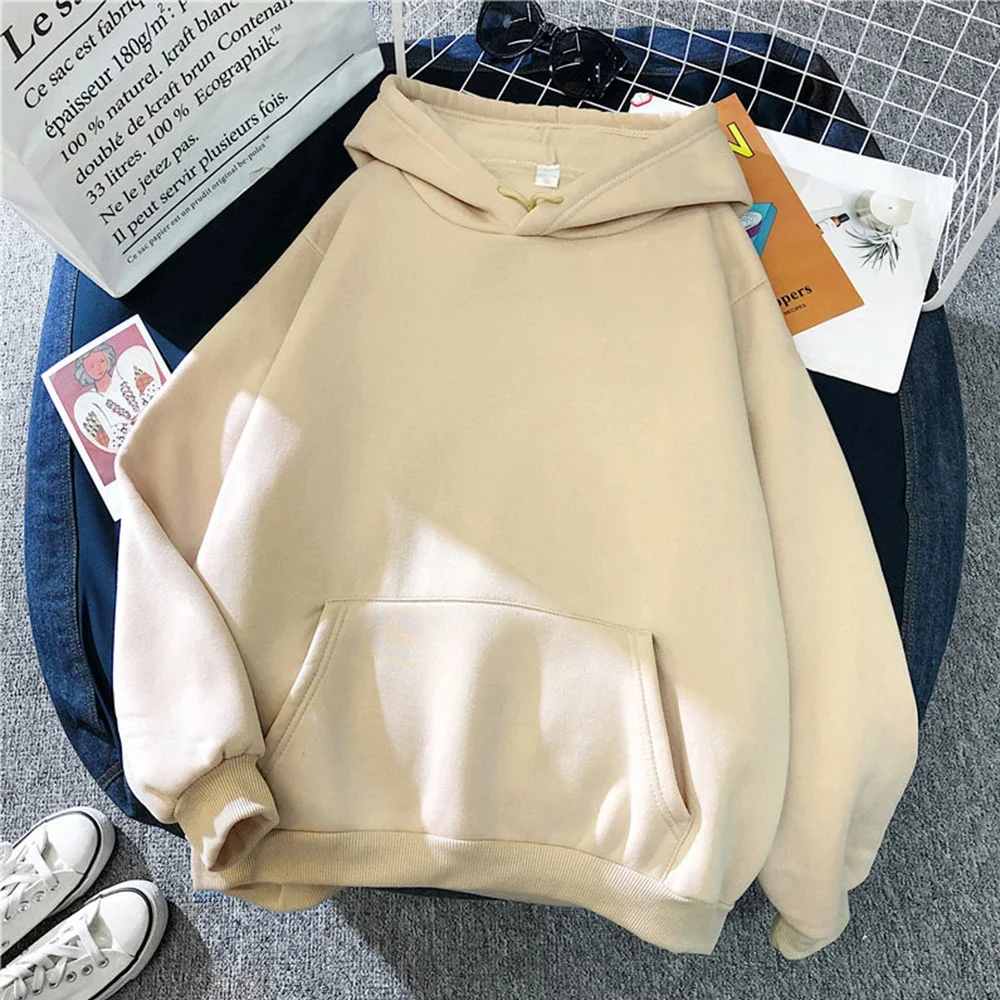 Damen-Kapuzenpullover - Oversize-Passform - Sweatshirt - Beuteltasche - Gerippte Bündchen - Lässiger Stil