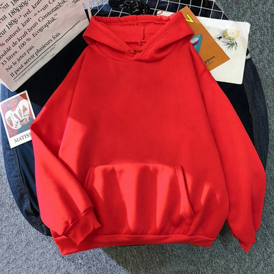 Damen-Kapuzenpullover - Oversize-Passform - Sweatshirt - Beuteltasche - Gerippte Bündchen - Lässiger Stil