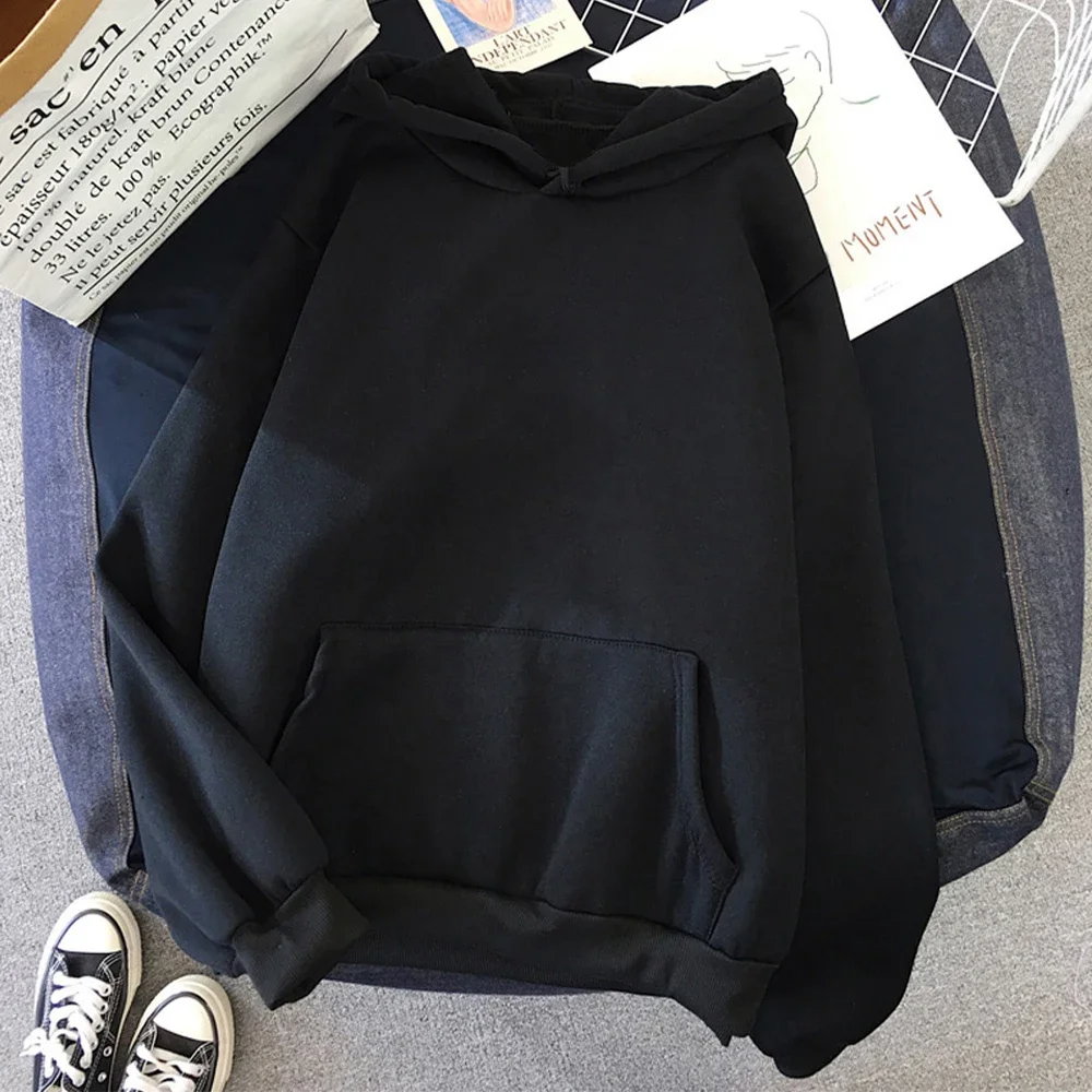 Damen-Kapuzenpullover - Oversize-Passform - Sweatshirt - Beuteltasche - Gerippte Bündchen - Lässiger Stil