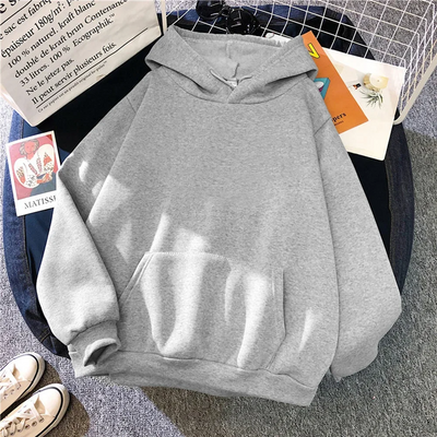 Damen-Kapuzenpullover - Oversize-Passform - Sweatshirt - Beuteltasche - Gerippte Bündchen - Lässiger Stil