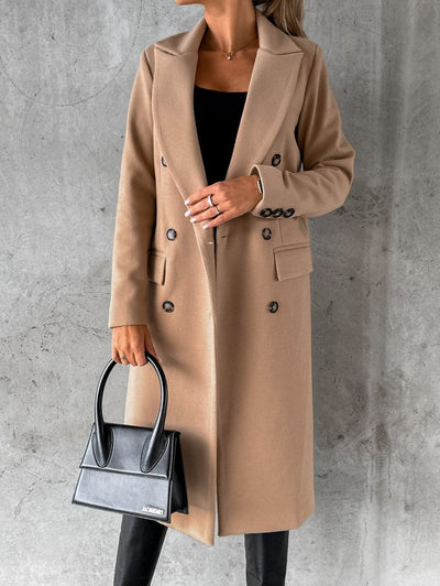 Marina | Stilvoller langer Damenmantel mit eleganter Passform