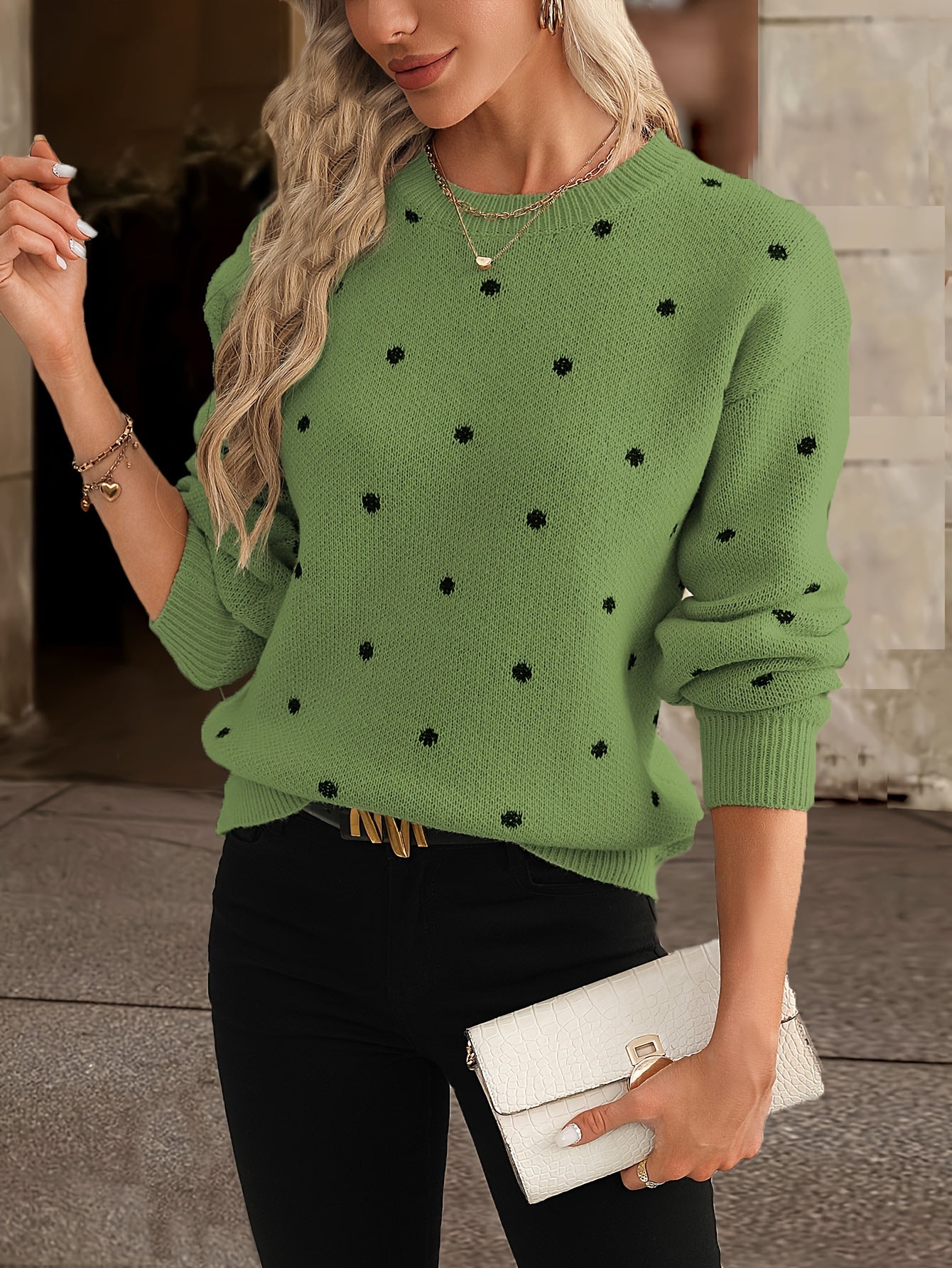 Zara Polka Dot Pullover – Lässig und stilvoll für Frauen im Herbst und Winter