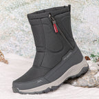 Damen-Winterstiefel mit seitlichem Reißverschluss – wasserdichte, rutschfeste, strapazierfähige Schneestiefel mit warmem Futter