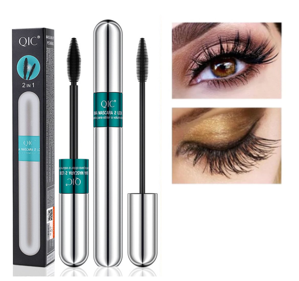4D 2-in-1 Mascara – Volumen & Länge mit doppelter Borste