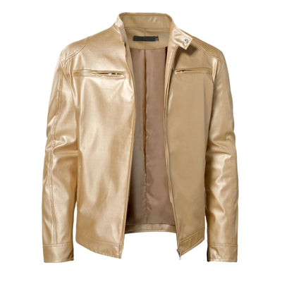 Brodie PU-PU Lederjacke mit Stehkragen