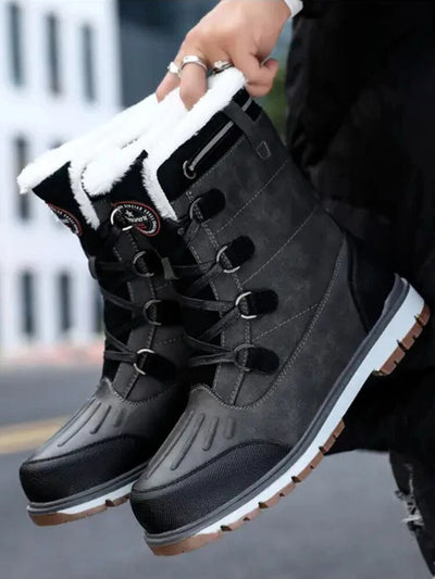Herren-Winterstiefel – Warm gefütterte Schneestiefel mit rutschfester Sohle