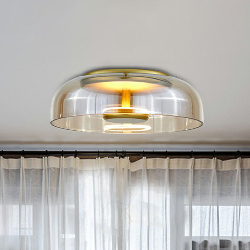 Elegant takkonstruktion i LED-glas