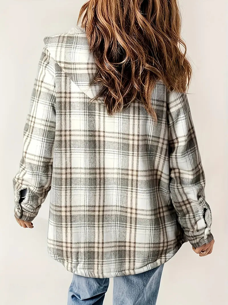 Emma | Karierte Jacke mit Reißverschluss