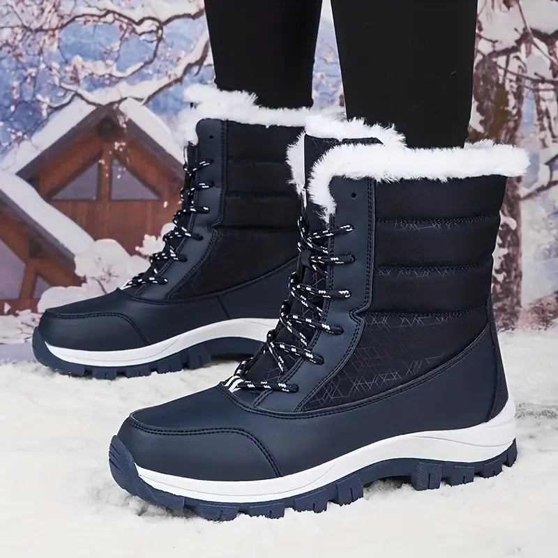 Wasserdichte Damen-Schneestiefel – isolierte Winterstiefel mit rutschfester Sohle