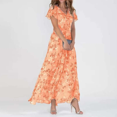 Buntes, elegantes Kleid für Frauen