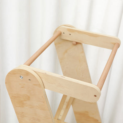 Faltbarer Montessori-Lernturm für Kleinkinder – Tragbarer Küchenhelfer aus naturbelassenem Holz