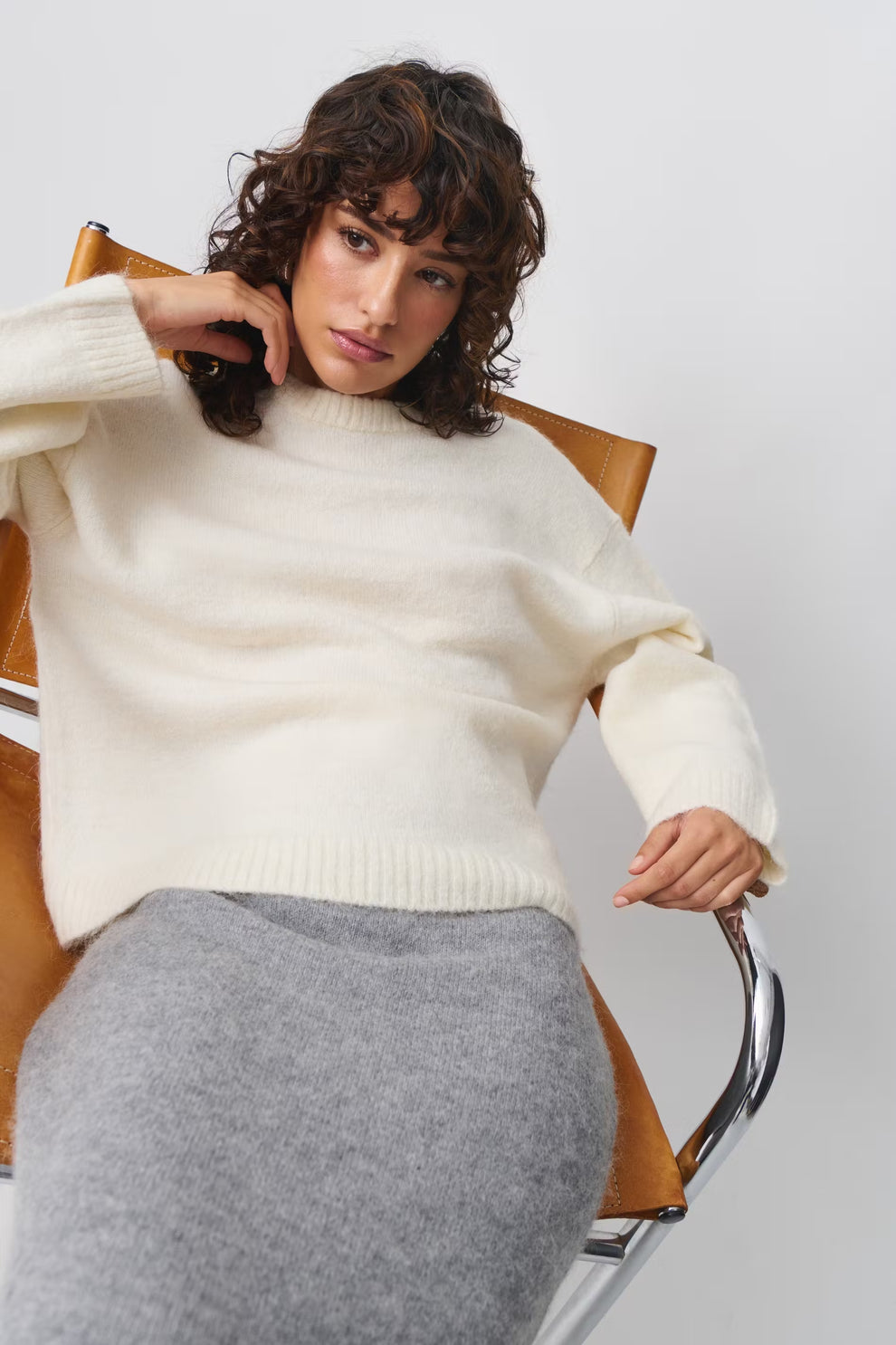 Georgie - Weicher Damen Strickpullover | Oversized Rundhals-Pullover
