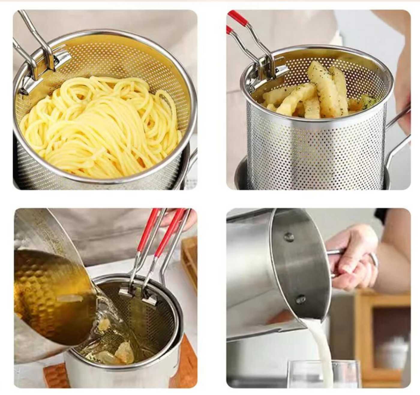 CookPro - Set de freidora compacta con pasta ahorradora de aceite