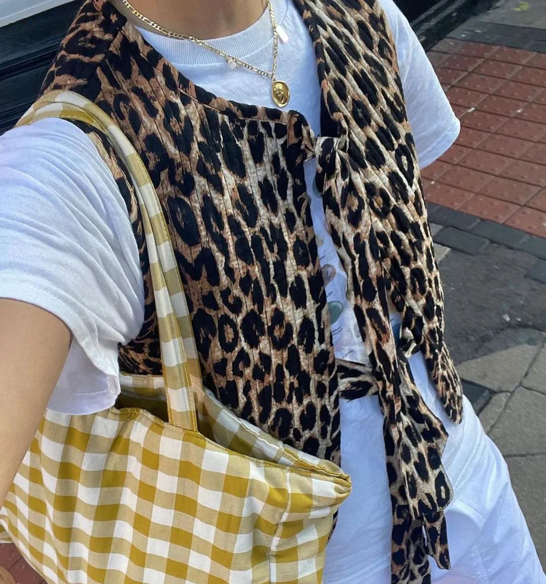 Leonie - Frühlingsweste mit Leopard