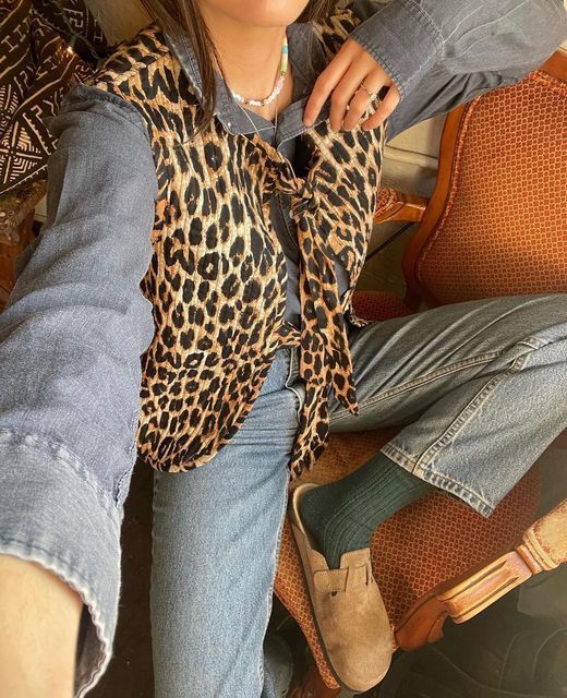 Leonie - Frühlingsweste mit Leopard