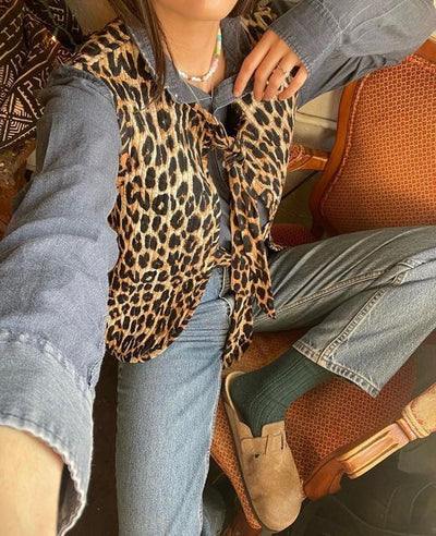 Leonie - Frühlingsweste mit Leopard