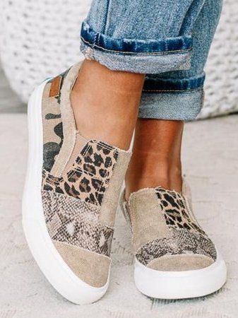 Geneva | Segeltuchschuhe mit Tiermuster