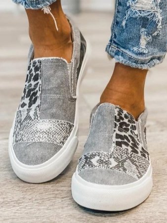 Geneva | Segeltuchschuhe mit Tiermuster
