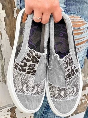 Geneva | Segeltuchschuhe mit Tiermuster