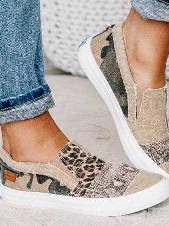 Geneva | Segeltuchschuhe mit Tiermuster