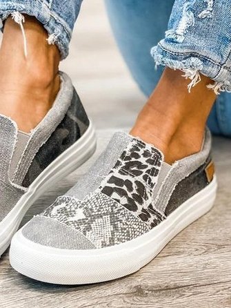 Geneva | Segeltuchschuhe mit Tiermuster
