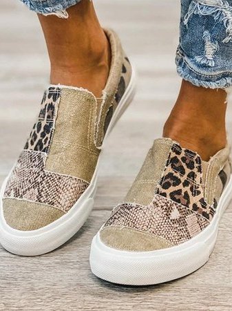 Geneva | Segeltuchschuhe mit Tiermuster