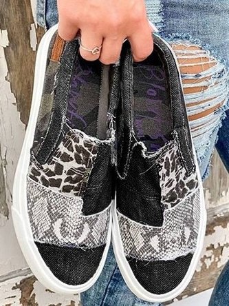 Geneva | Segeltuchschuhe mit Tiermuster